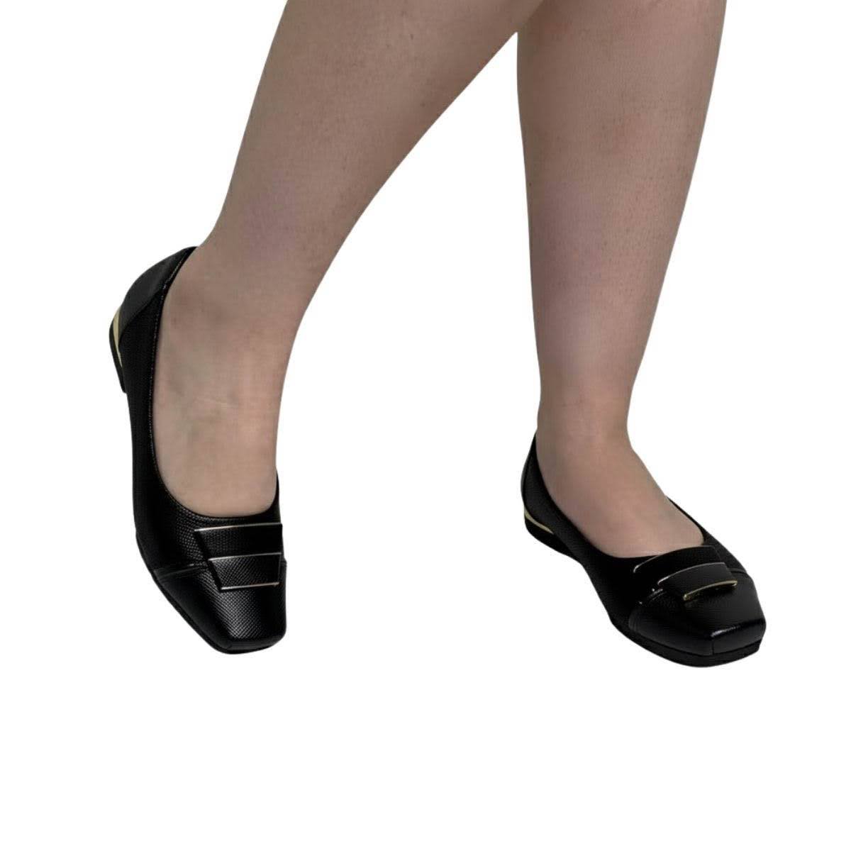 Sapatilha Piccadilly Feminina 147325 Preta Preto 2