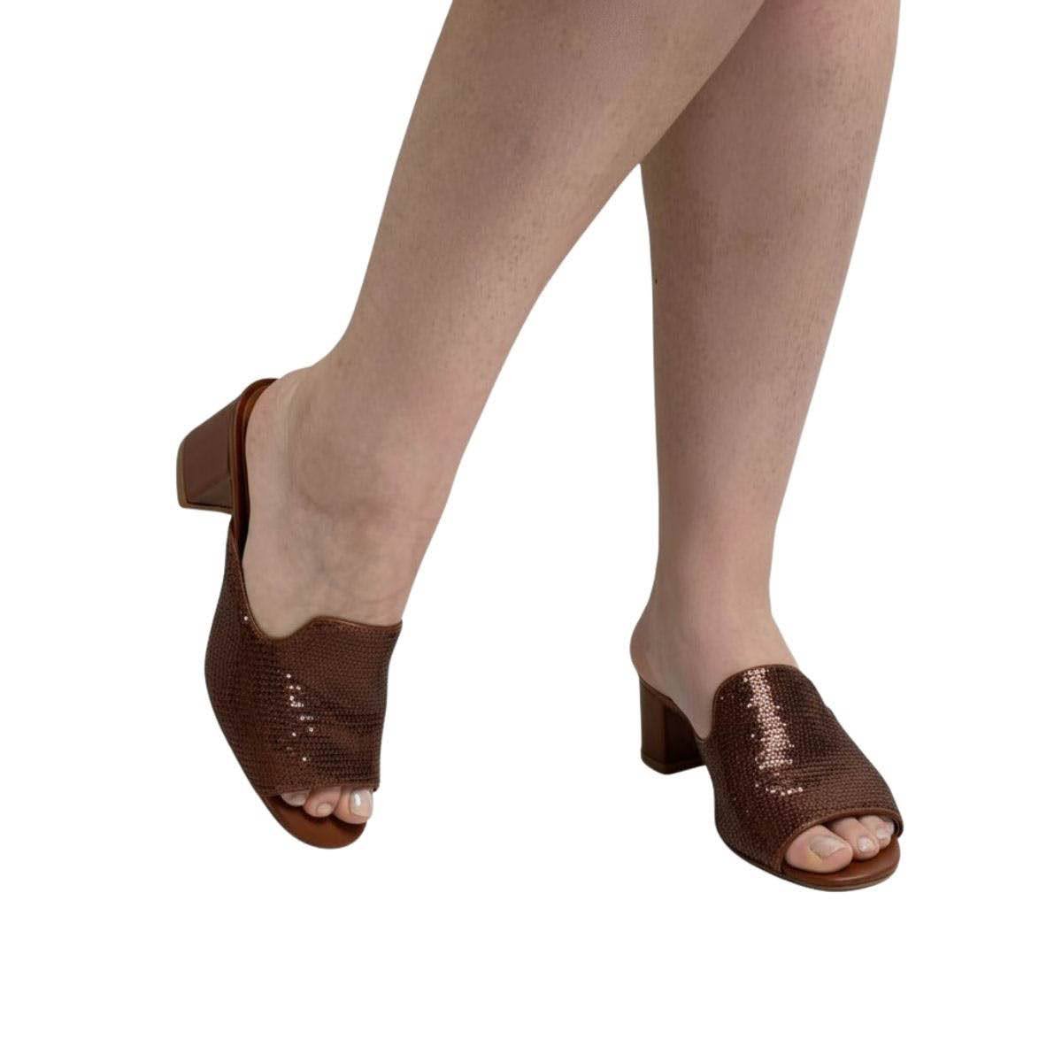 Tamanco Valentina Feminino 457011 Marrom Escuro Marrom 2