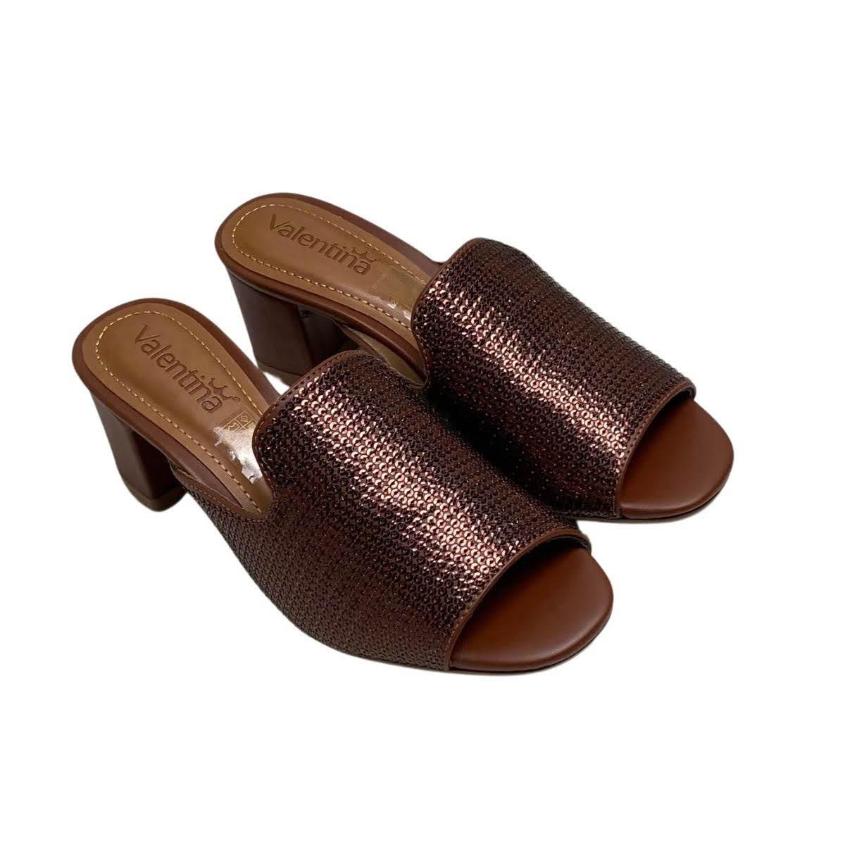 Tamanco Valentina Feminino 457011 Marrom Escuro Marrom 4