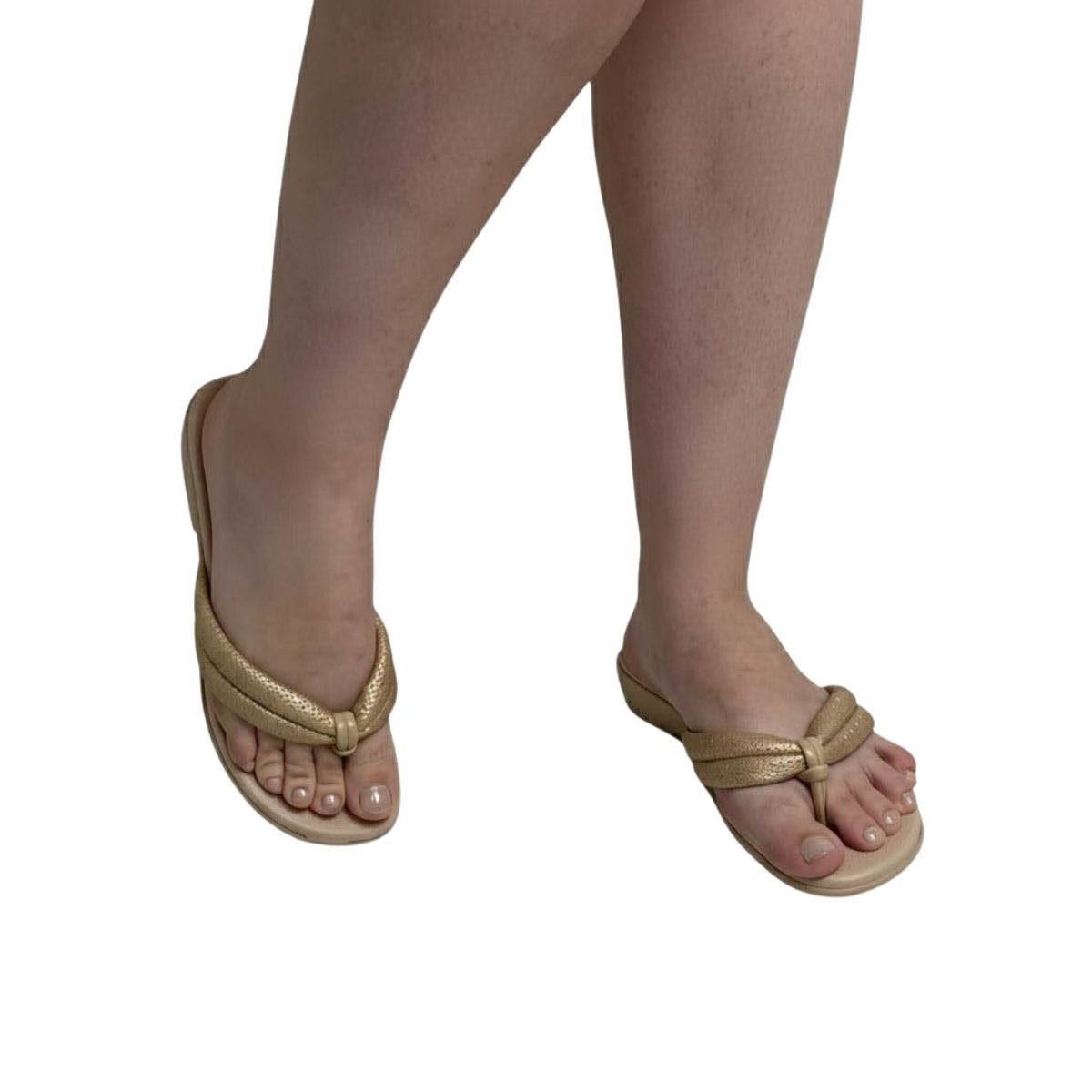 Chinelo Piccadilly Feminino 500401 Dourado Dourado 2