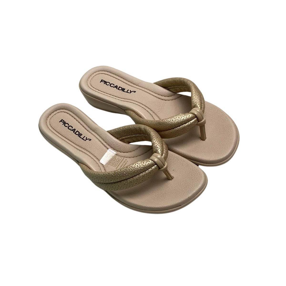 Chinelo Piccadilly Feminino 500401 Dourado Dourado 4