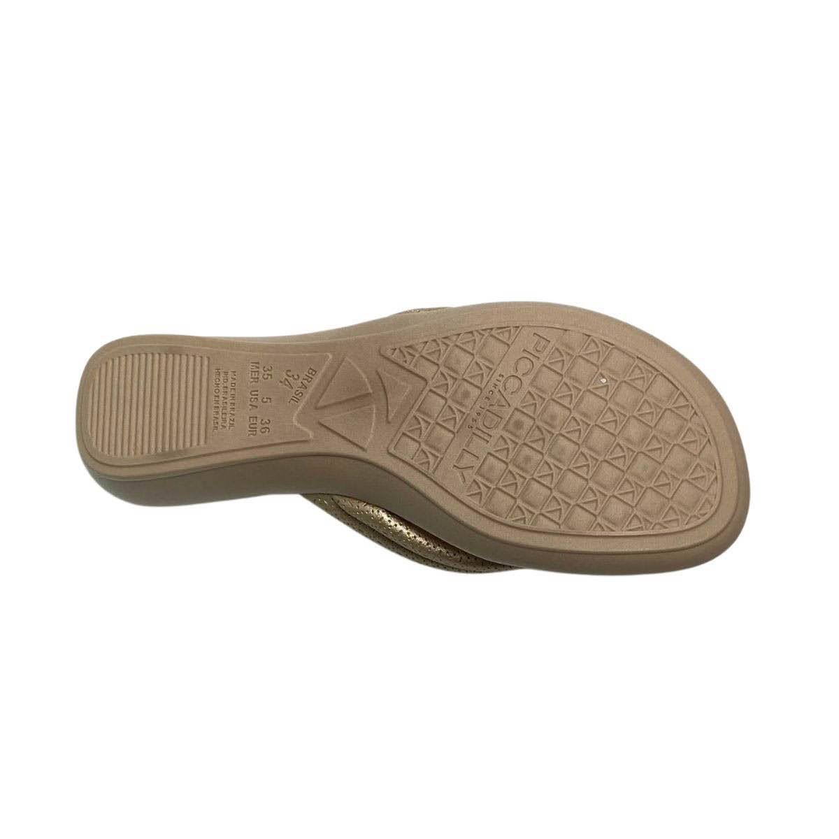 Chinelo Piccadilly Feminino 500401 Dourado Dourado 6