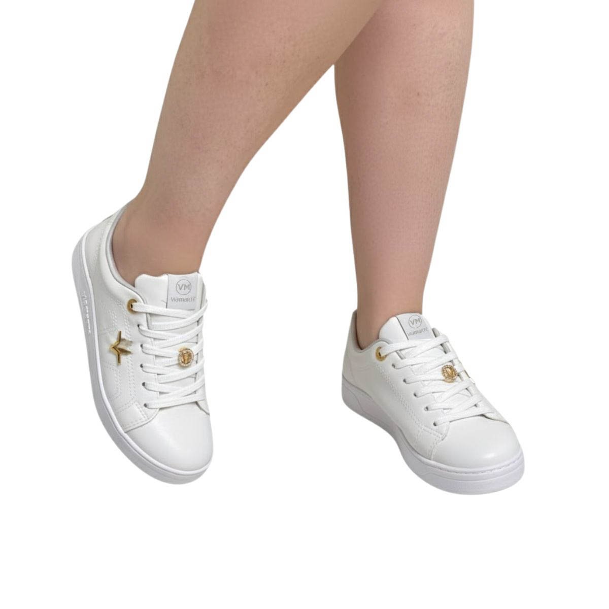 Tênis Casual Via Marte Feminino 020012 Branco Branco 2