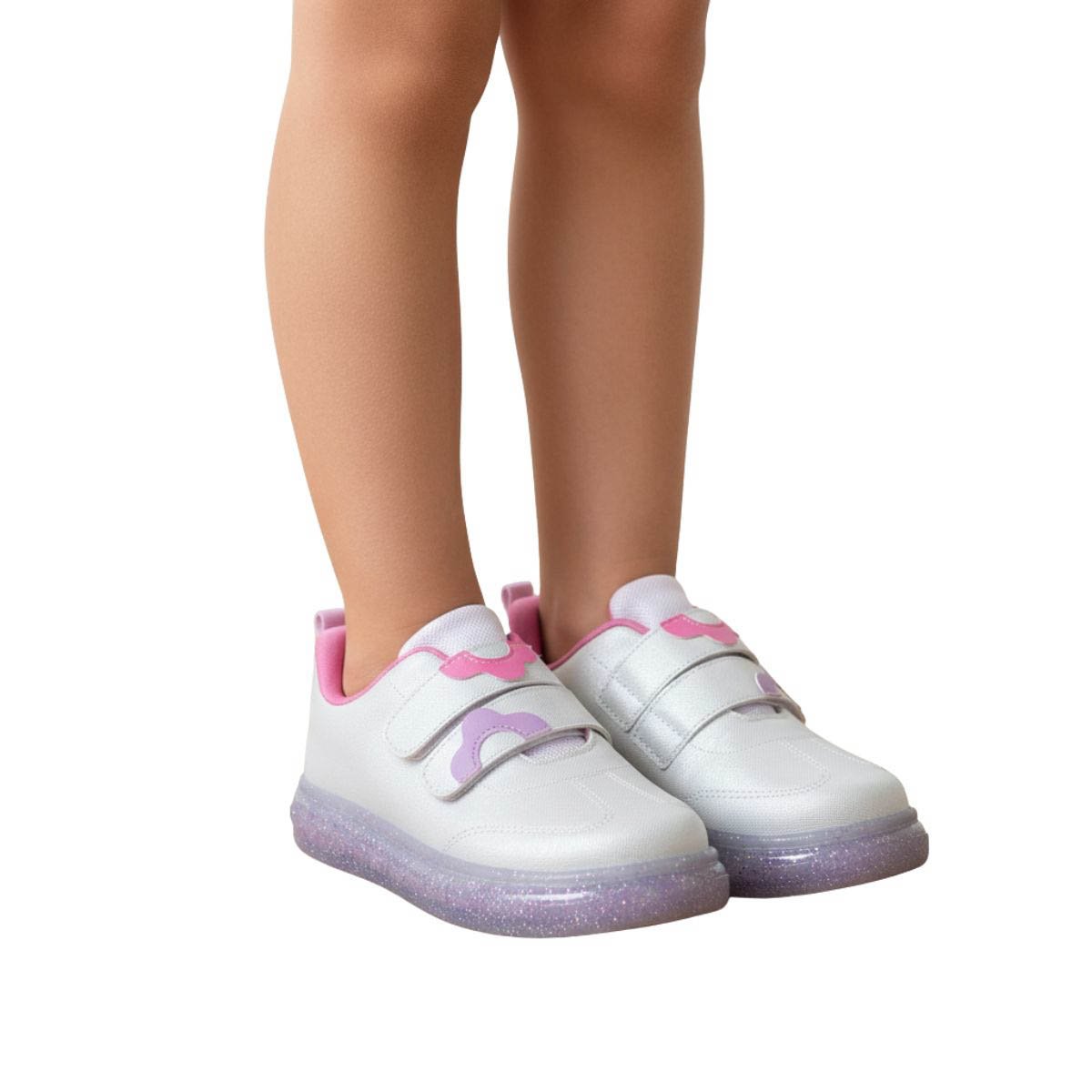 Tênis Infantil Led Pampili Menina 483045000 Branco Branco 2