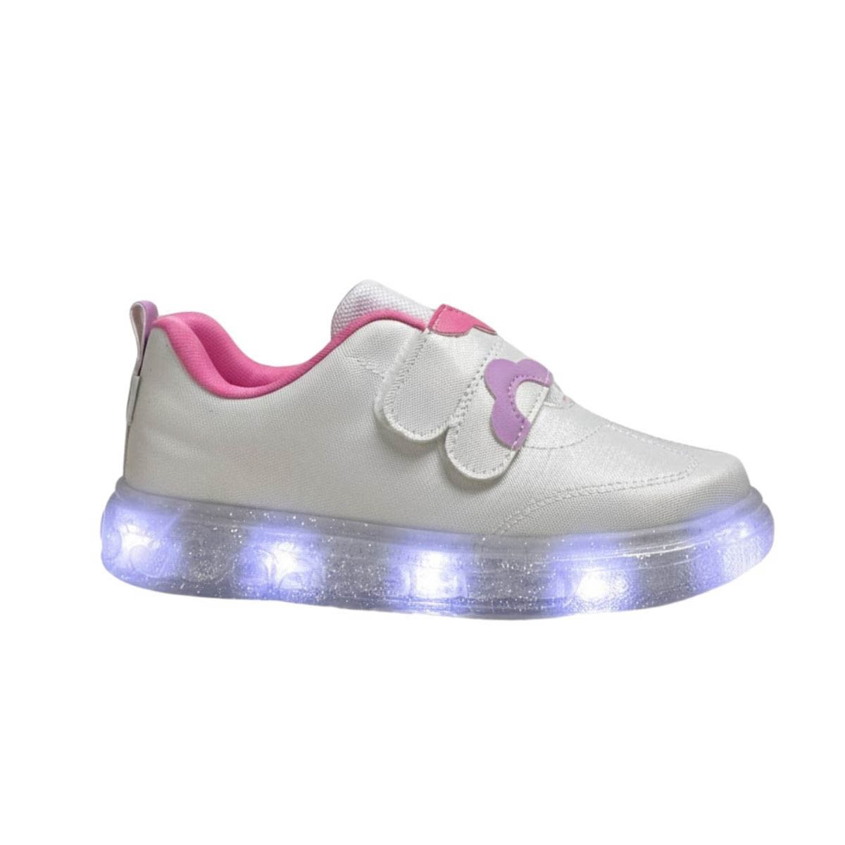 Tênis Infantil Led Pampili Menina 483045000 Branco Branco 4