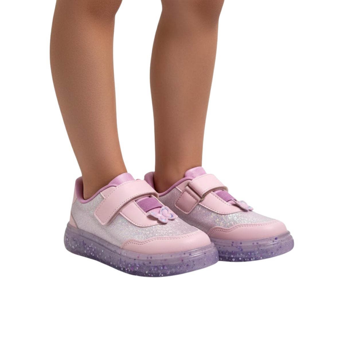 Tênis Infantil Led Pampili Menina 483055000 Rosa Rosa 2