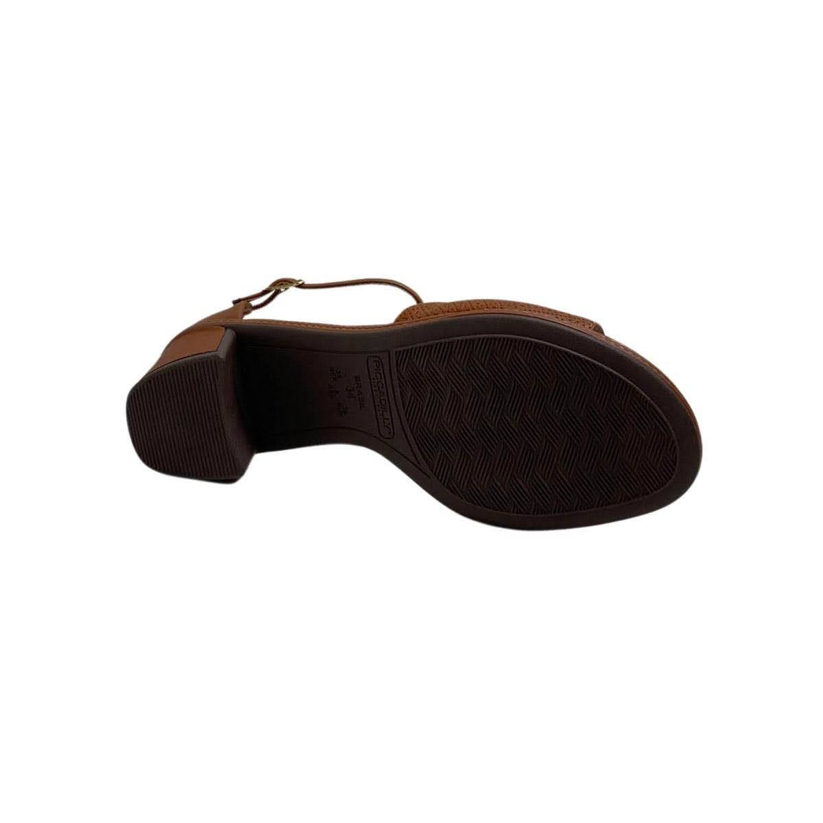 Sandália Piccadilly Feminina 566078 Marrom Marrom 6