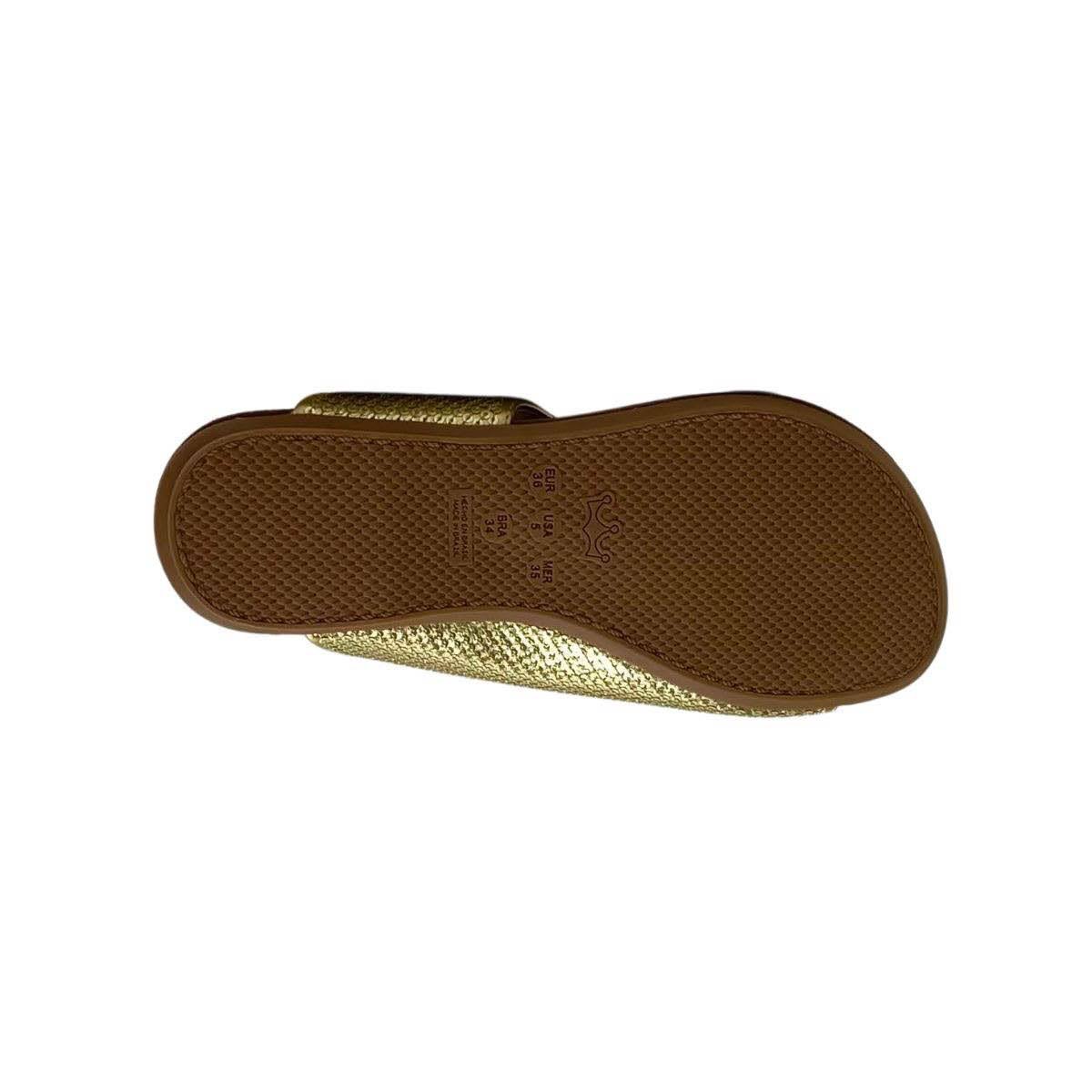 Rasteira Valentina Feminina 230268 Dourada Dourado 6