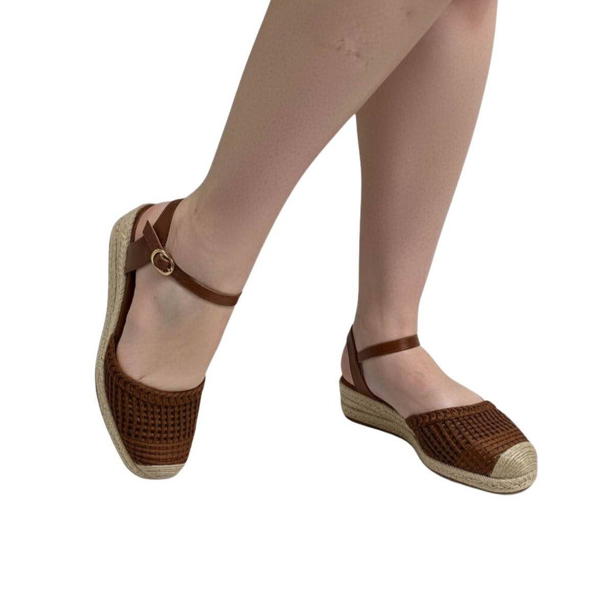 Sandália Valentina Feminina 509044 Marrom Marrom 2