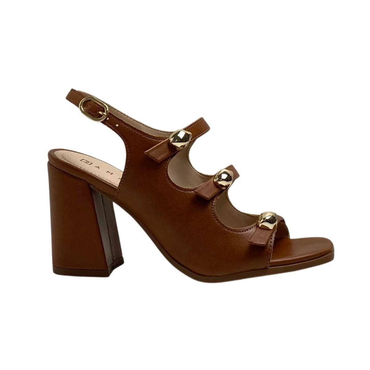 Sandália Ramarim Salto Bloco Feminina 2541205 Marrom