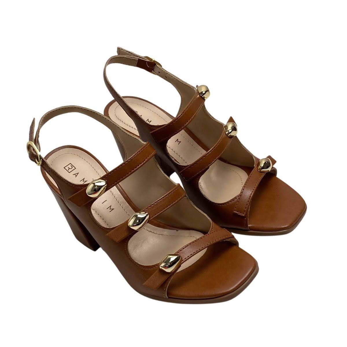 Sandália Ramarim Salto Bloco Feminina 2541205 Marrom Marrom 4