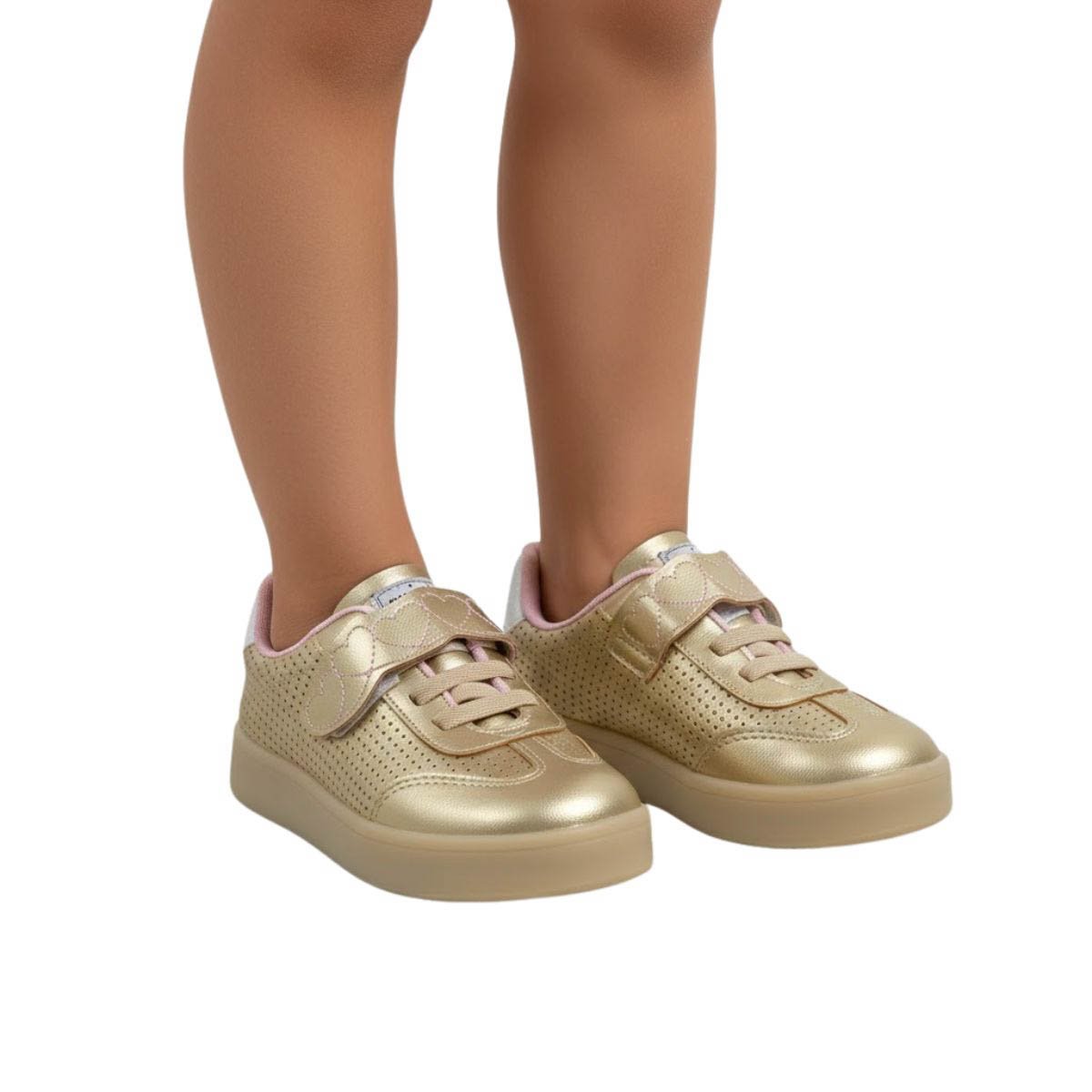 Tênis Mini Sua Cia Infantil Menina 706500733 Dourado Dourado 2