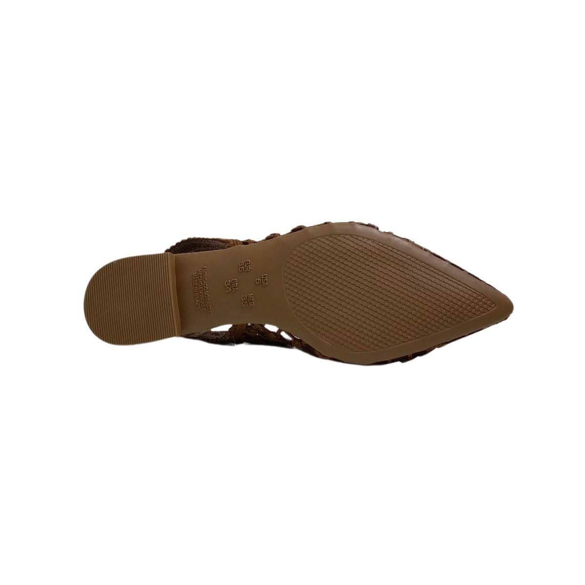 Sapatilha Valentina Feminina 373318 Marrom Escuro Marrom 6