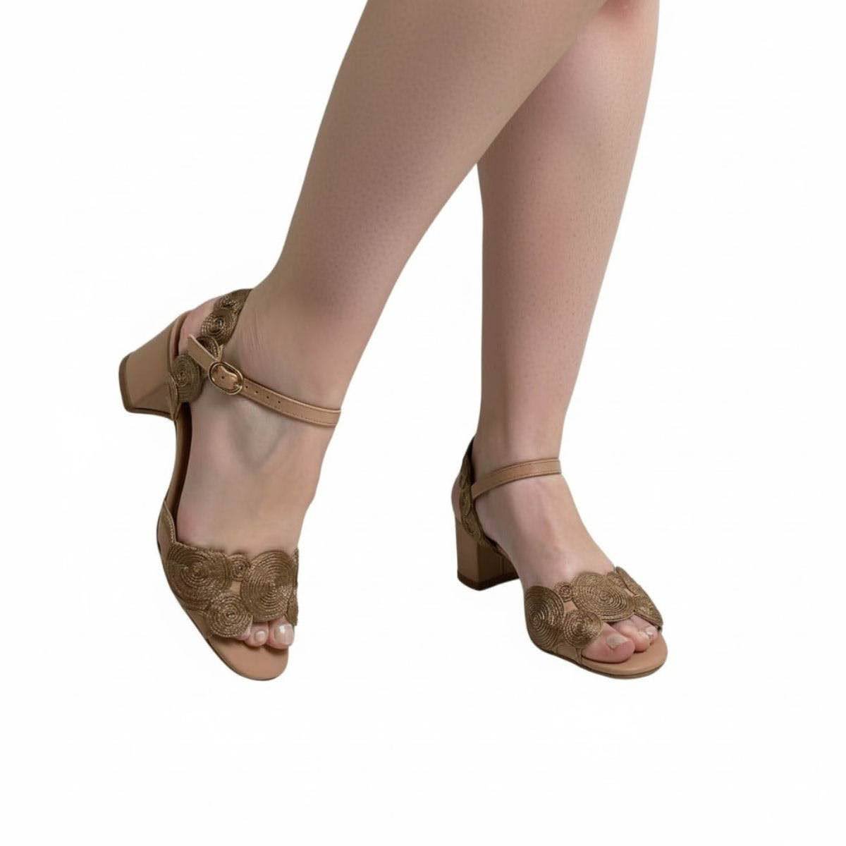 Sandália Valentina Feminina 457046 Bege Bege 2