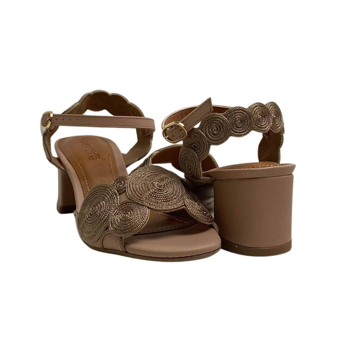 Sandália Valentina Feminina 457046 Bege Bege 5