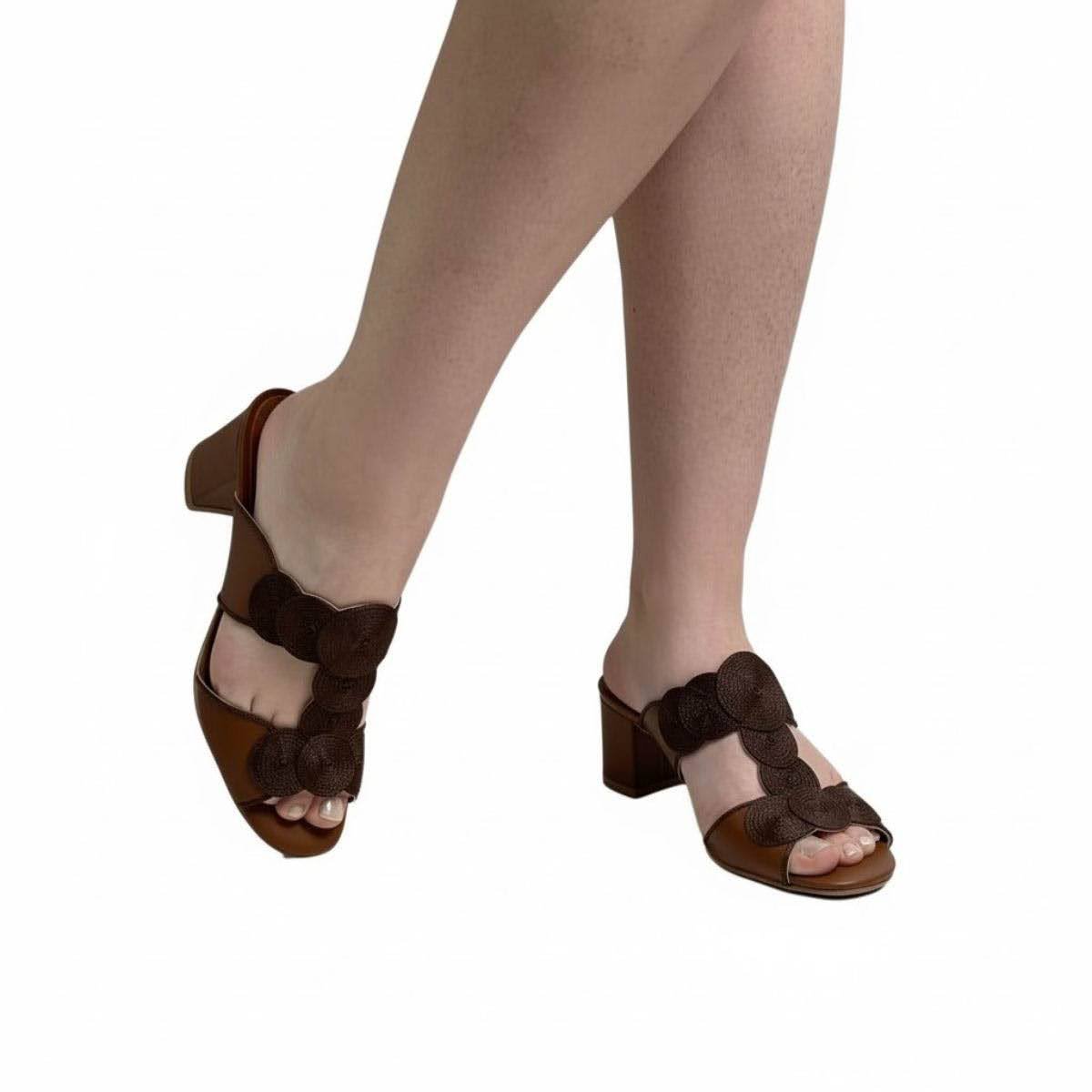 Tamanco Valentina Feminino 457044 Marrom Escuro Marrom 2