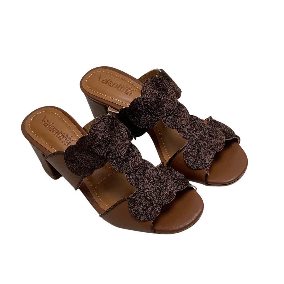 Tamanco Valentina Feminino 457044 Marrom Escuro Marrom 4