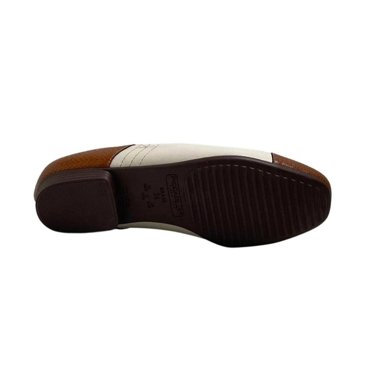 Sapatilha Piccadilly Feminina 250262 Marrom Marrom/Branco 6