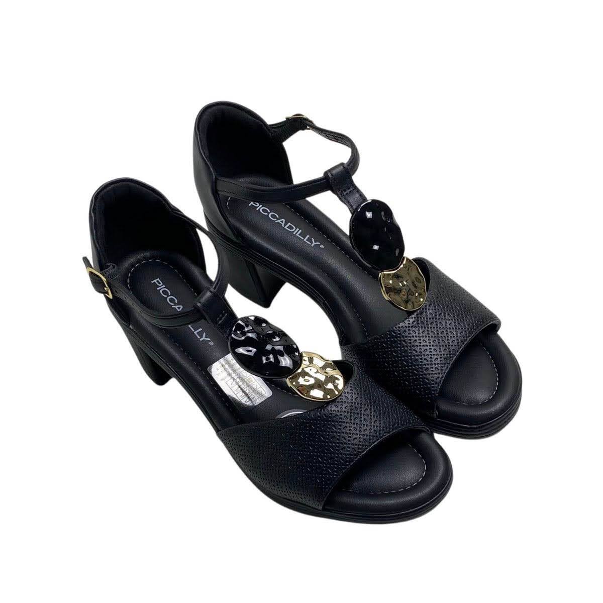 Sandália Piccadilly Feminina 566078 Preta Preto 4