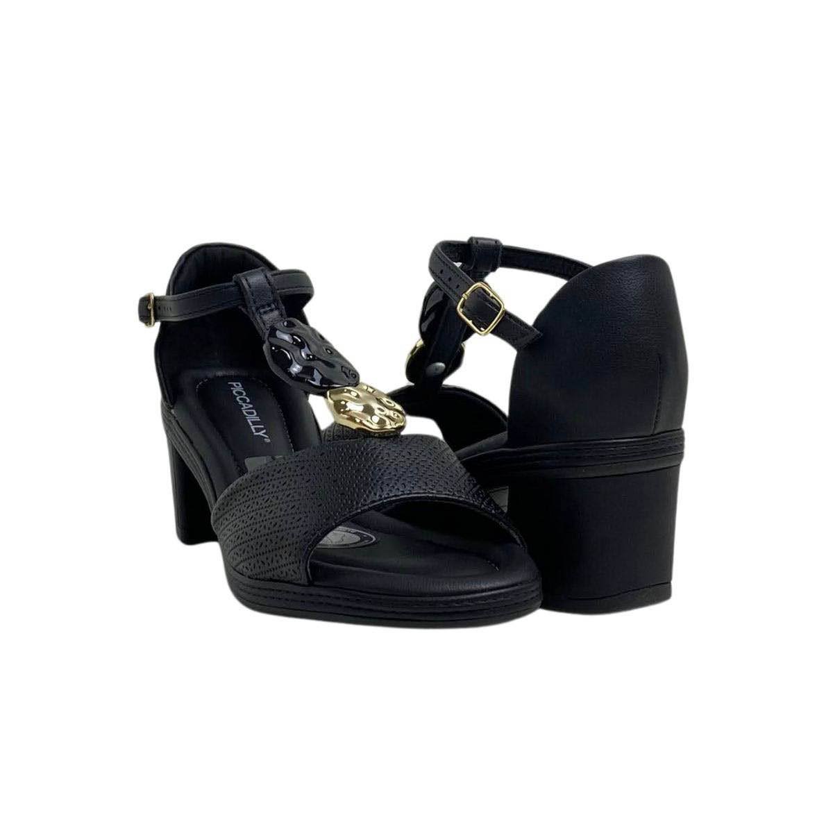 Sandália Piccadilly Feminina 566078 Preta Preto 5