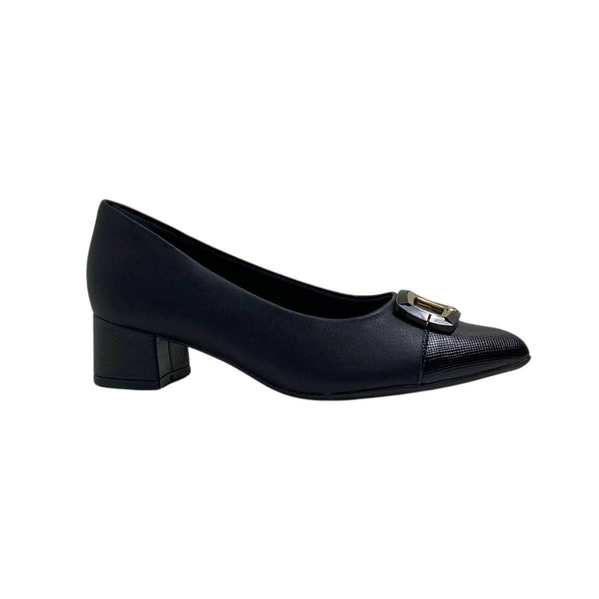 Sapato Piccadilly Feminino 739095 Preto Preto 1