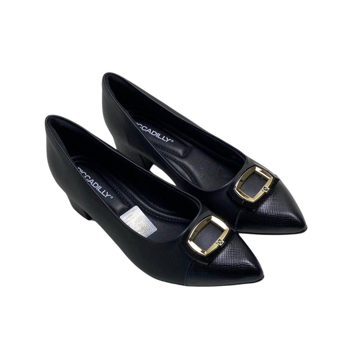 Sapato Piccadilly Feminino 739095 Preto Preto 4