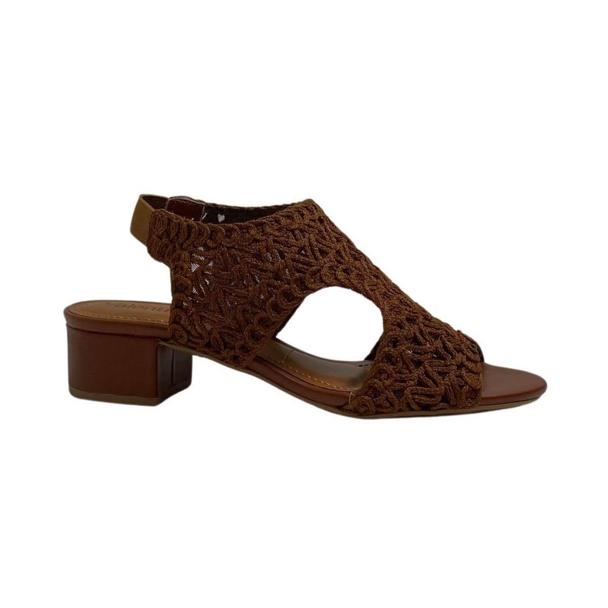 Sandália Feminina Valentina 453082 Marrom Escuro