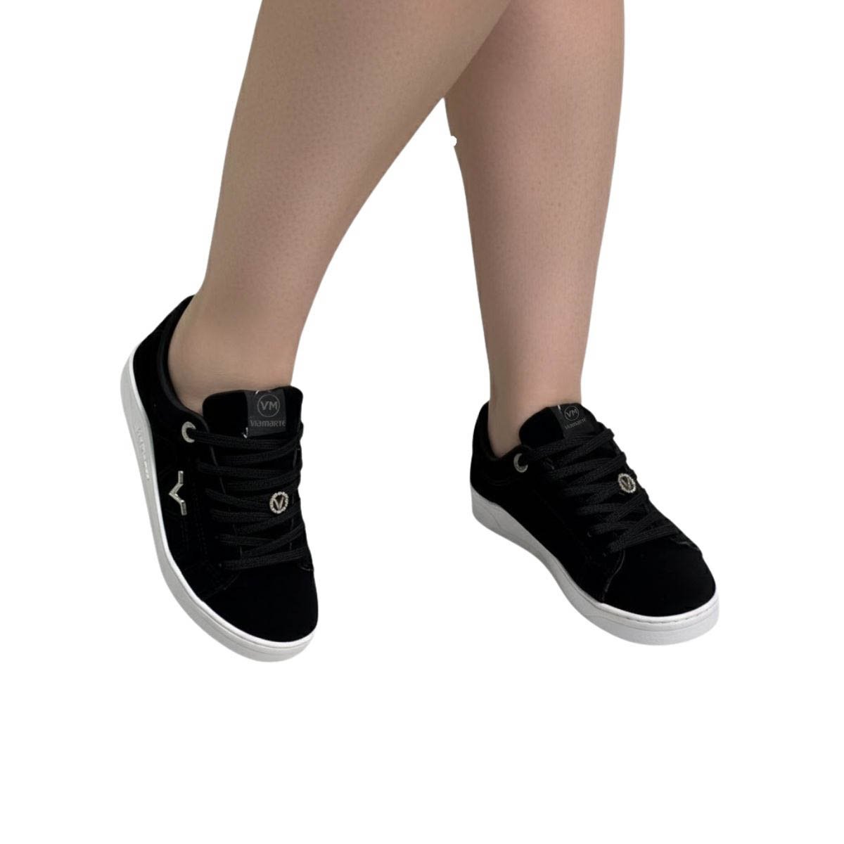 Tênis Casual Via Marte Feminino 020012 Preto Preto 2