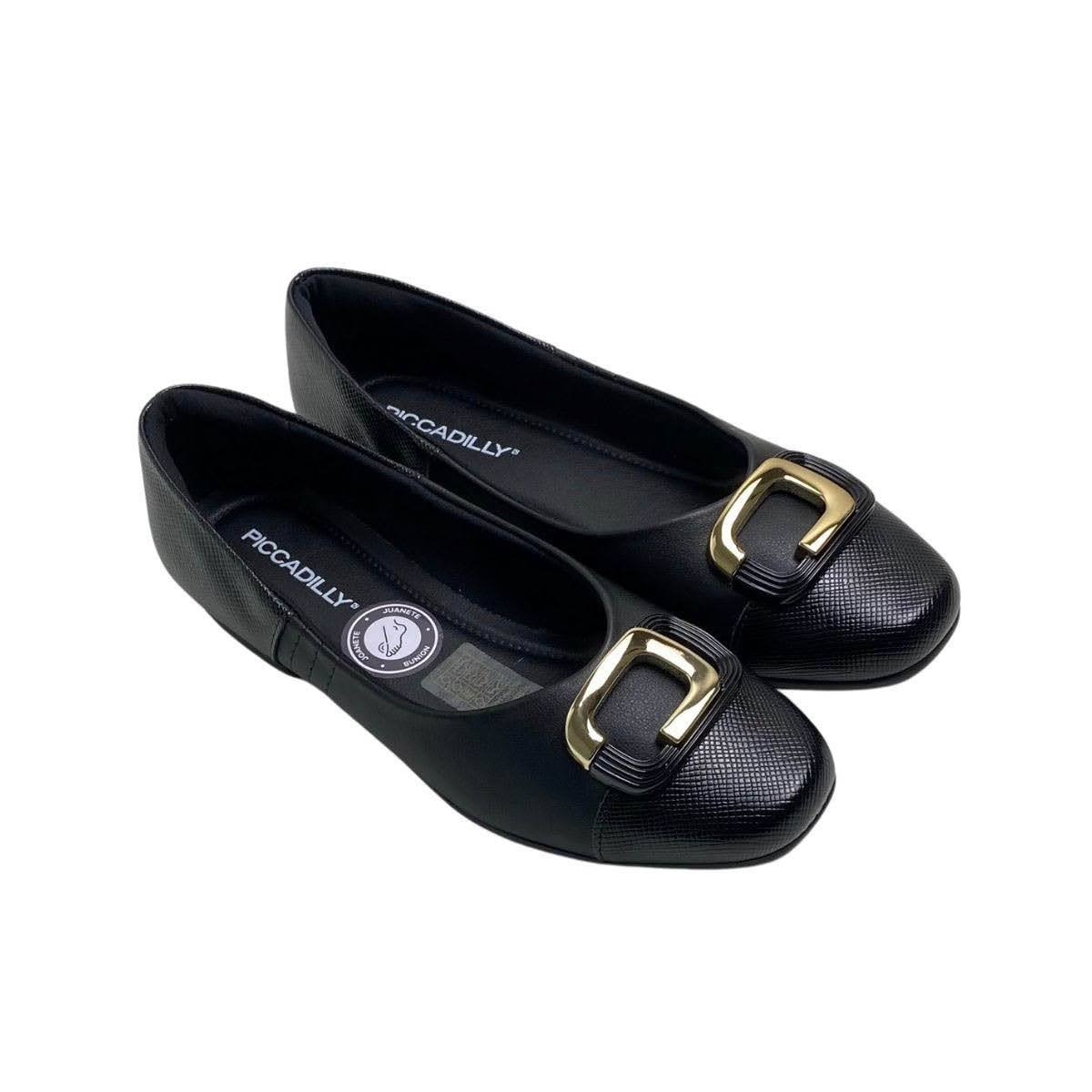 Sapatilha Piccadilly Feminina 250262 Preto Preto 4