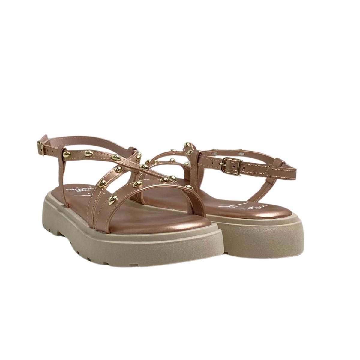 Sandália Mini Sua Cia Infantil Menina 916152141 Rose Rose Gold 5
