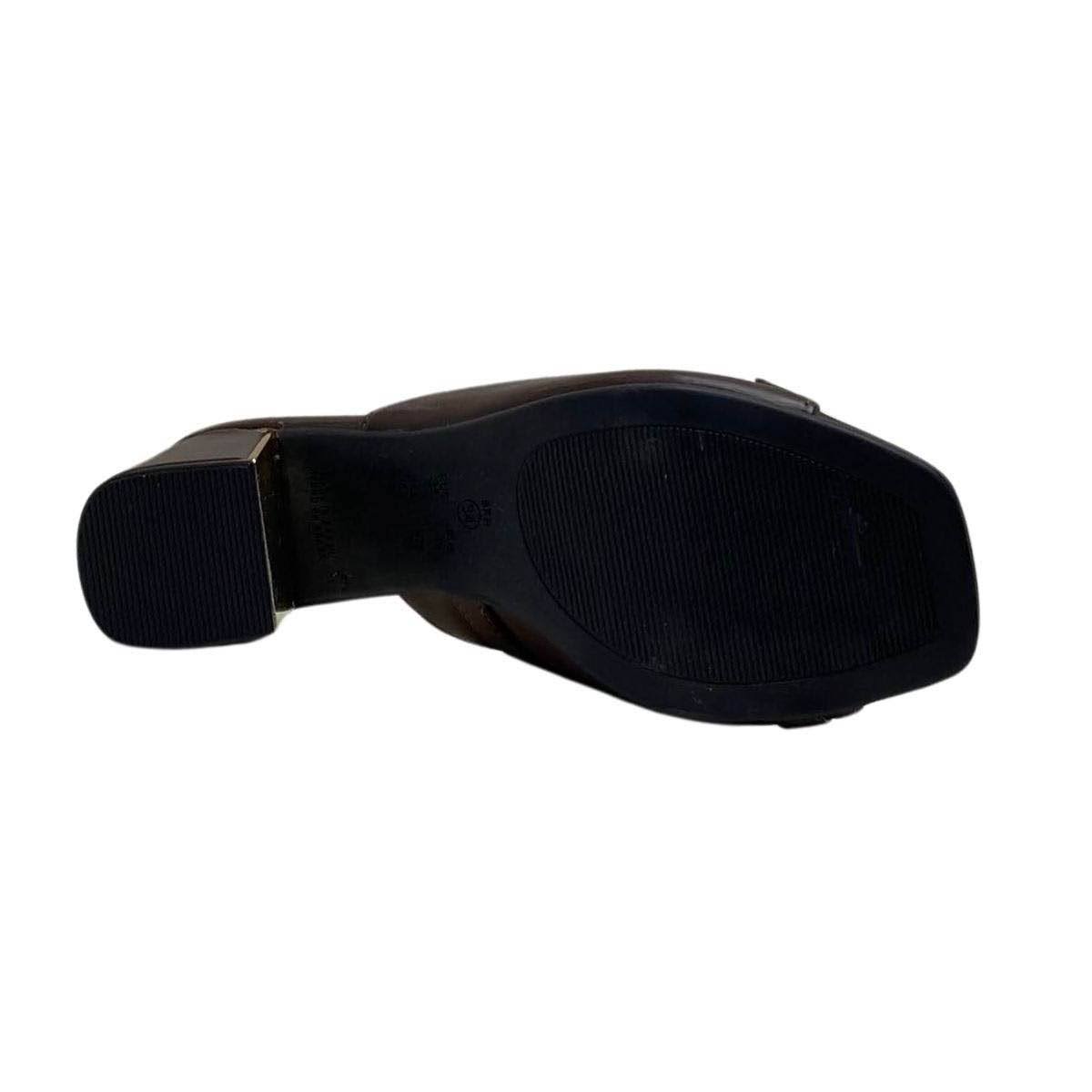 Tamanco Ramarim Salto Bloco Feminino 2539203 Marrom Escuro Marrom Escuro 6