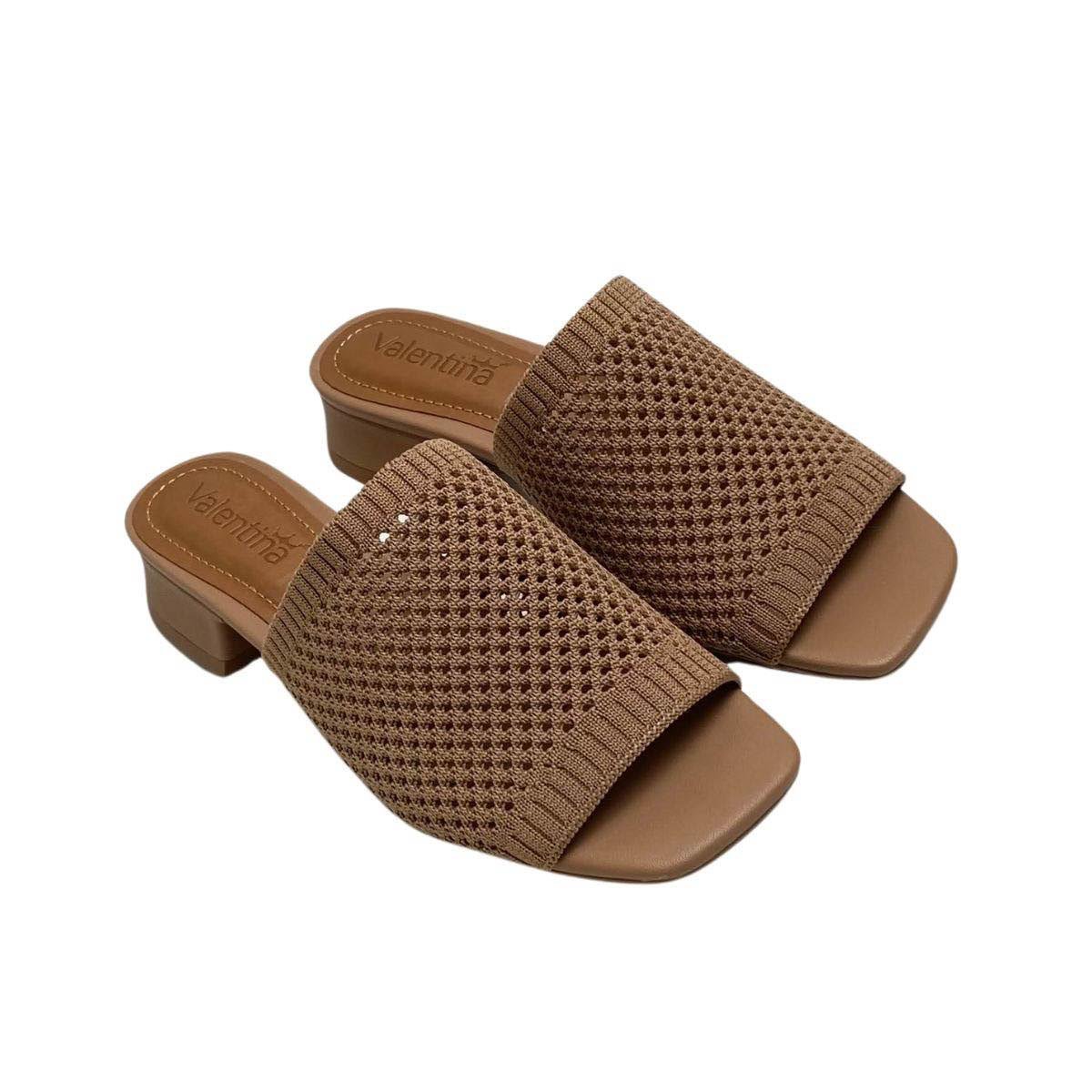 Tamanco Valentina Feminino 455058 Bege Bege 4