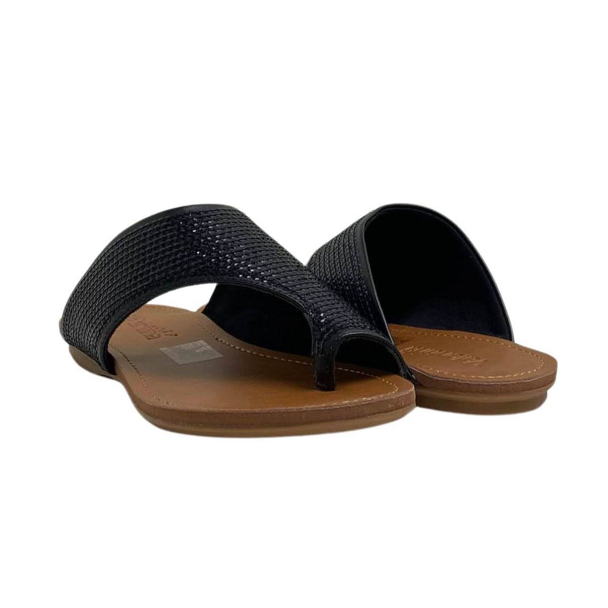 Rasteira Valentina Feminina 230268 Preta Preto 5