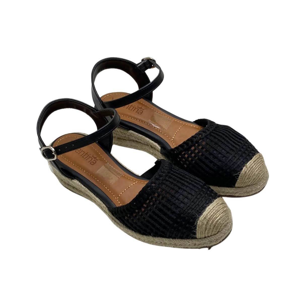 Sandália Valentina Feminina 509044 Preto Preto 4