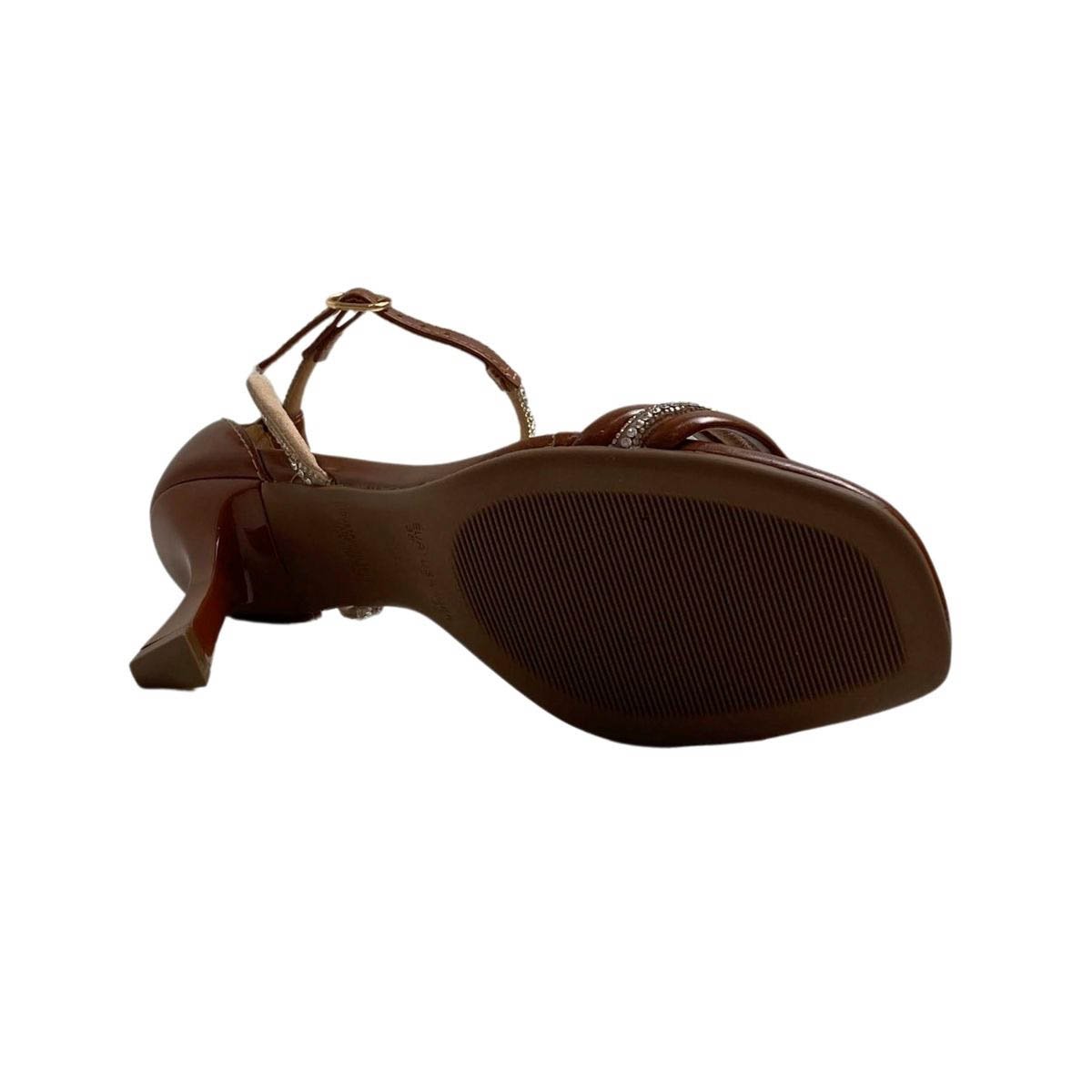 Sandália Bebecê Feminina T7549650 Marrom Marrom 6