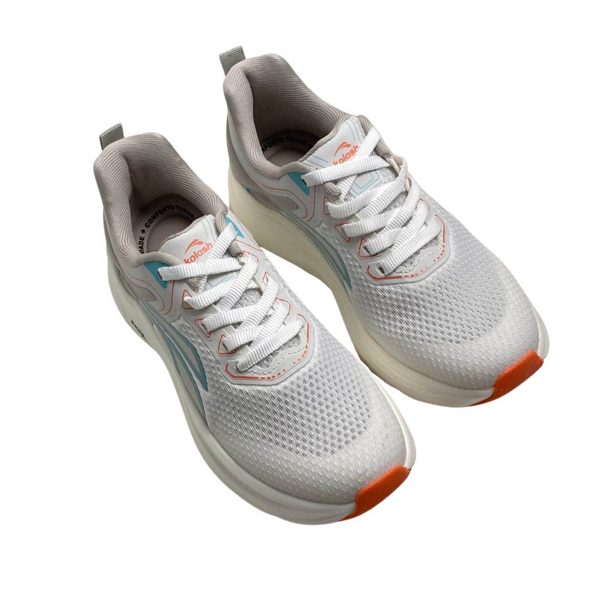 Tênis Kolosh Feminino Esportivo E0582 Off White Branco 4