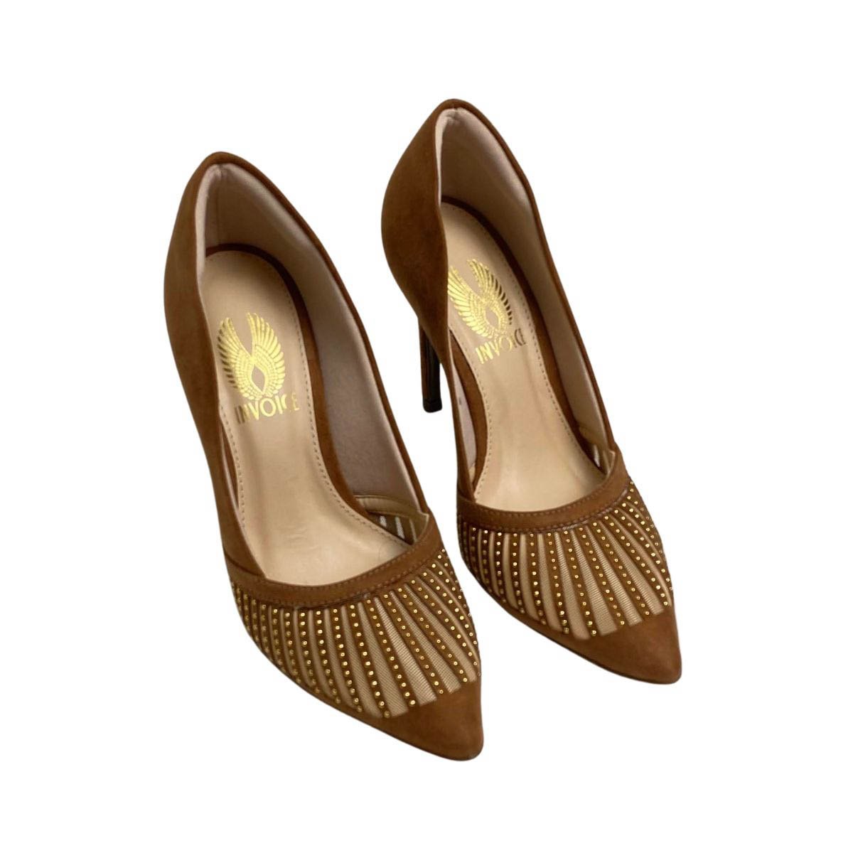 Scarpin Invoice Feminino 213183 Marrom Marrom 4