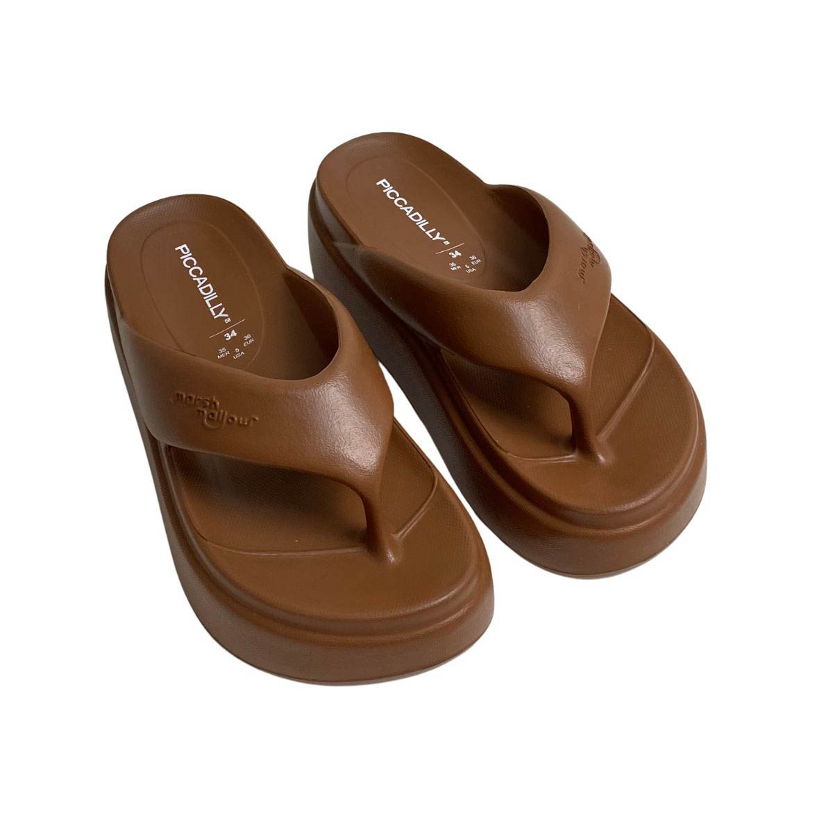 Chinelo Piccadilly Feminino C246003 Marrom Marrom 4