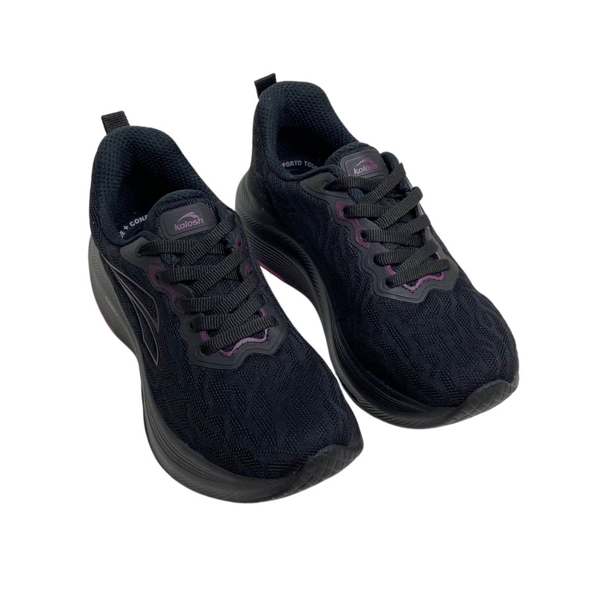 Tênis Kolosh Feminino Esportivo E0202 Preto/Preto Preto 4