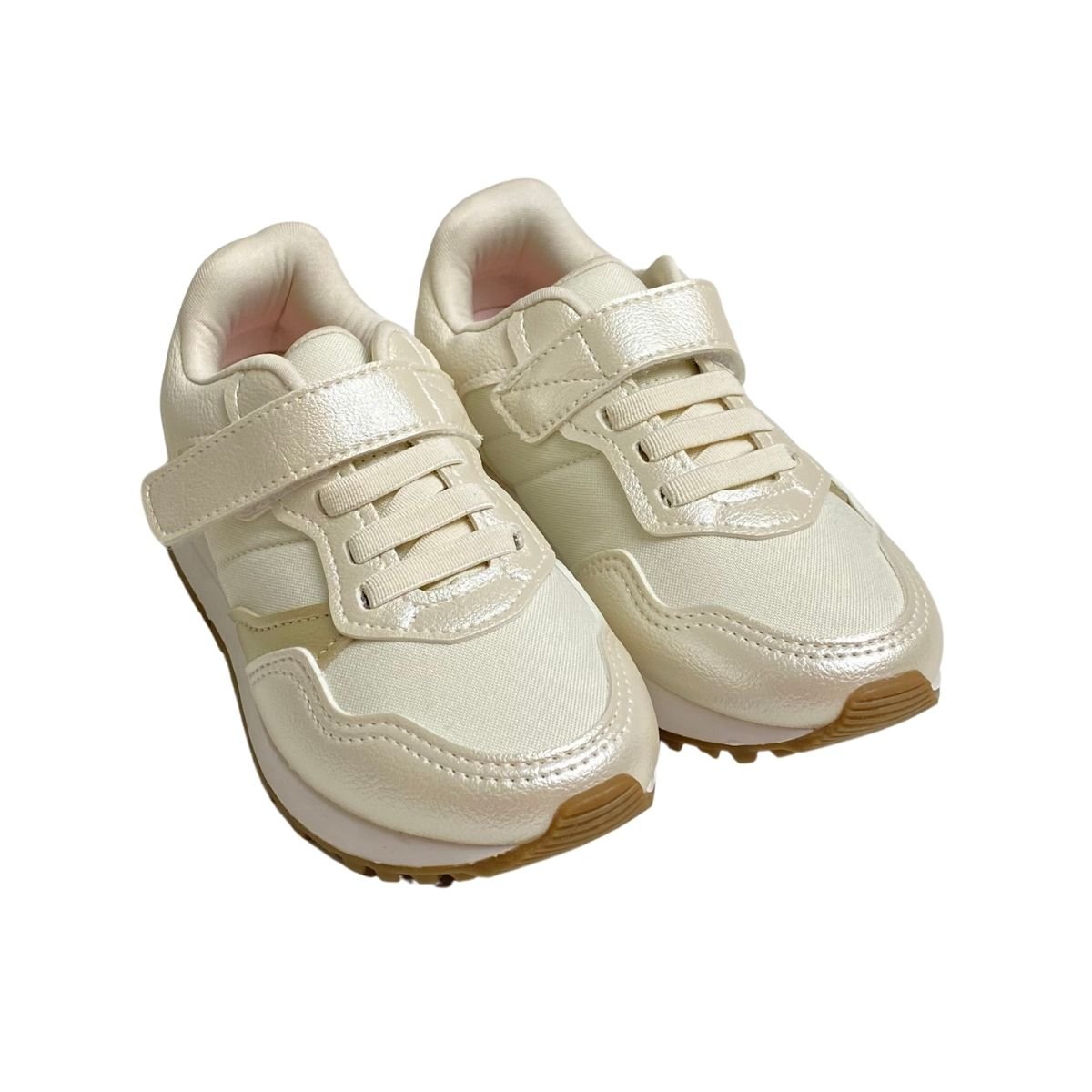 Tênis Klin Infantil Menina 216132000F Marfim Bege/Dourado 4