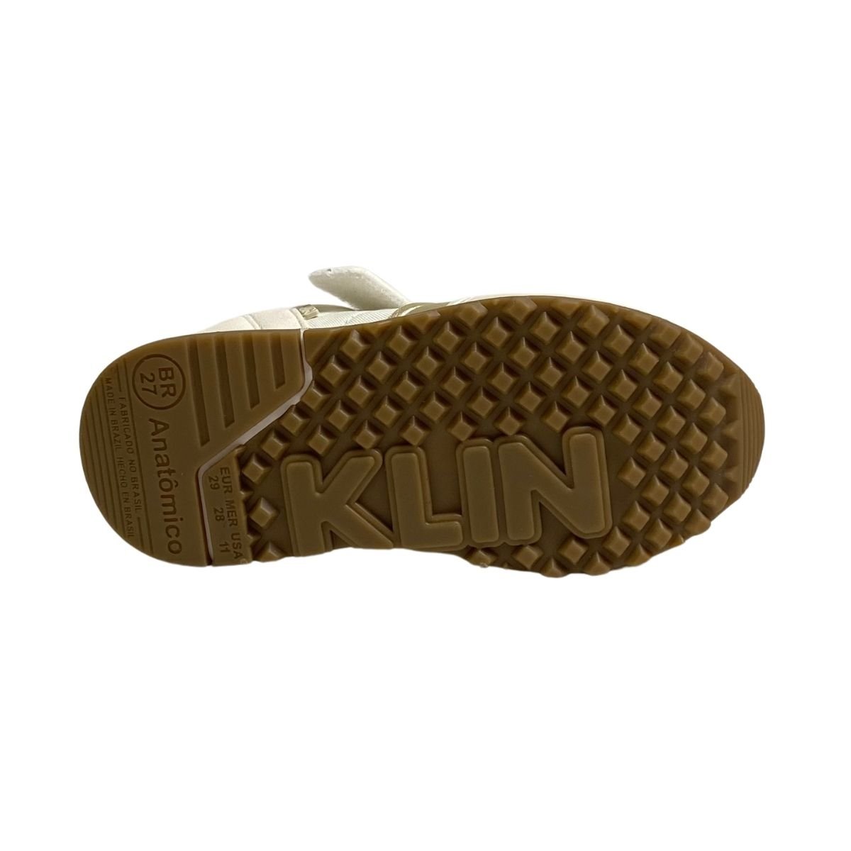 Tênis Klin Infantil Menina 216132000F Marfim Bege/Dourado 6