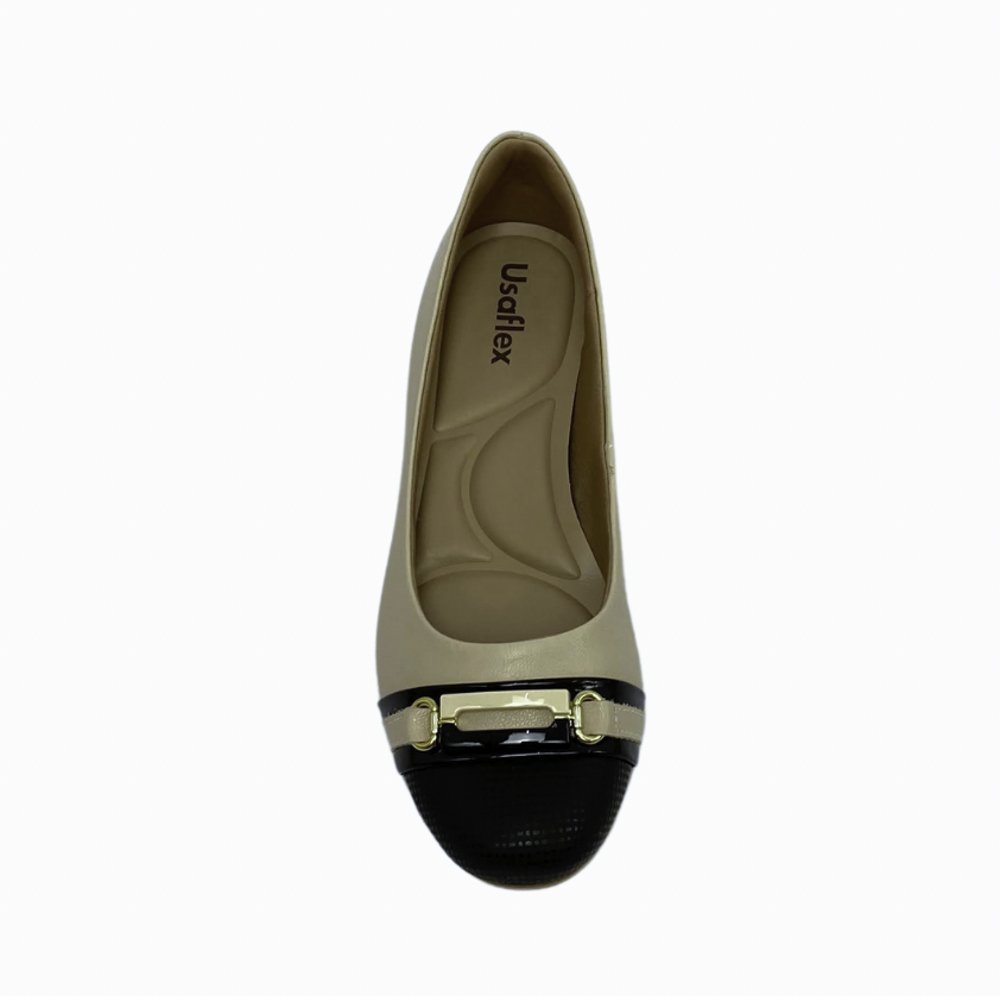USAFLEX SAPATO FEM Creme 3
