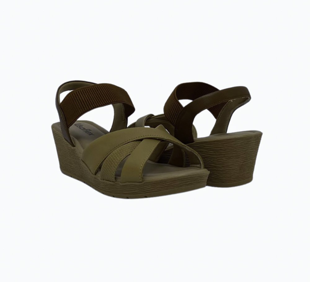 USAFLEX SANDALIA FEM Amendoa 4