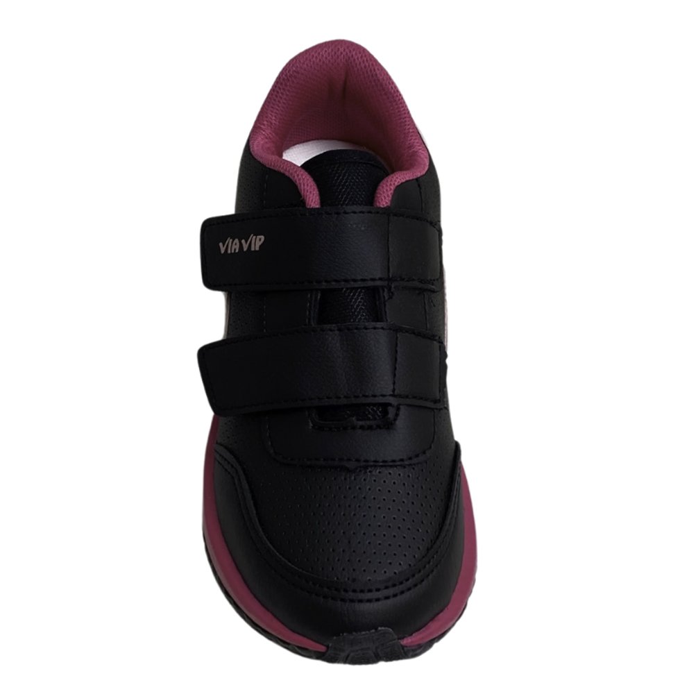 VIA VIP TENIS INF FEM Preto/Pink 3