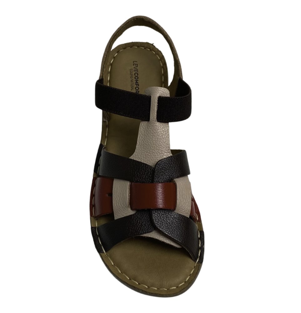 LEVECOMFORT SANDALIA FEM Nude/Café 3