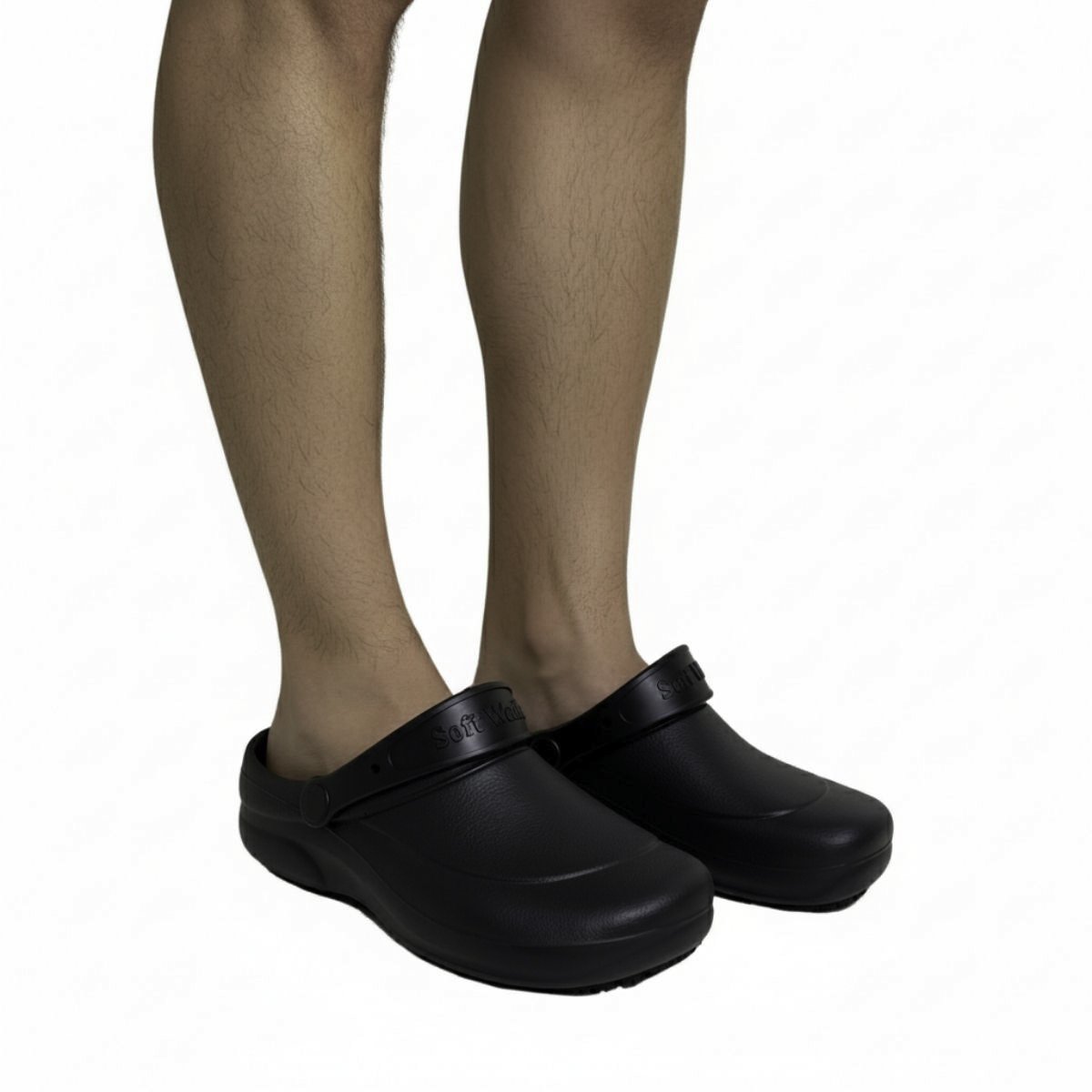 Sandalia Babuche Masculino Soft Works Antiderrapante BB60 Preto Preto 2