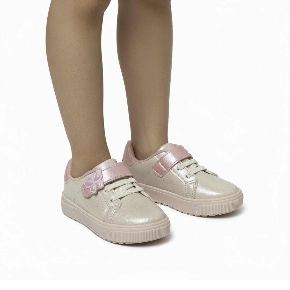 Tênis Pampili Infantil Menina 721054000e Nude Dourado/Rosa 2