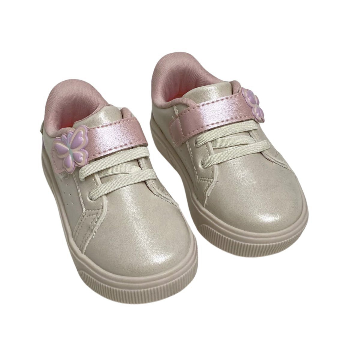 Tênis Pampili Infantil Menina 721054000e Nude Dourado/Rosa 4