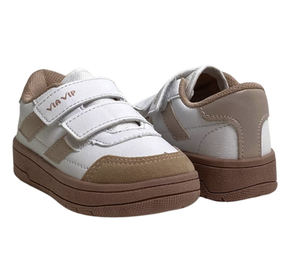 VIA VIP TENIS INF FEM Branco/Rose 4