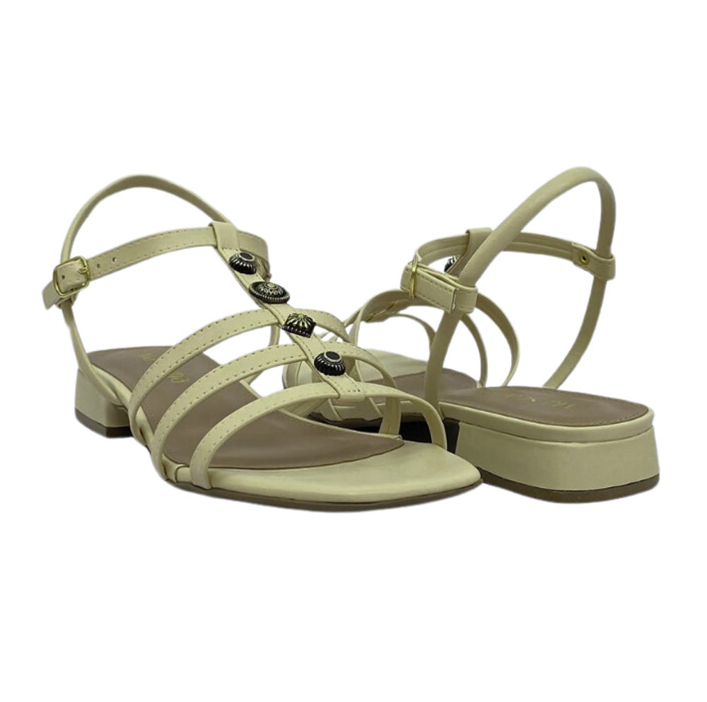 VIA SCARPA SANDALIA FEM Creme 4